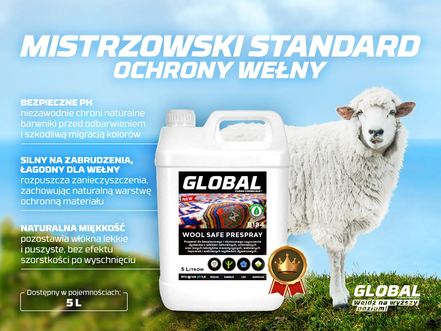 Płyn do prania wełny Global Wool Safe